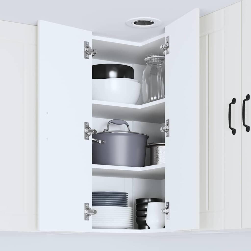 Vegghjørneskap LUCCA Hvit 57 x 57 x 80 cm Konstruert tre