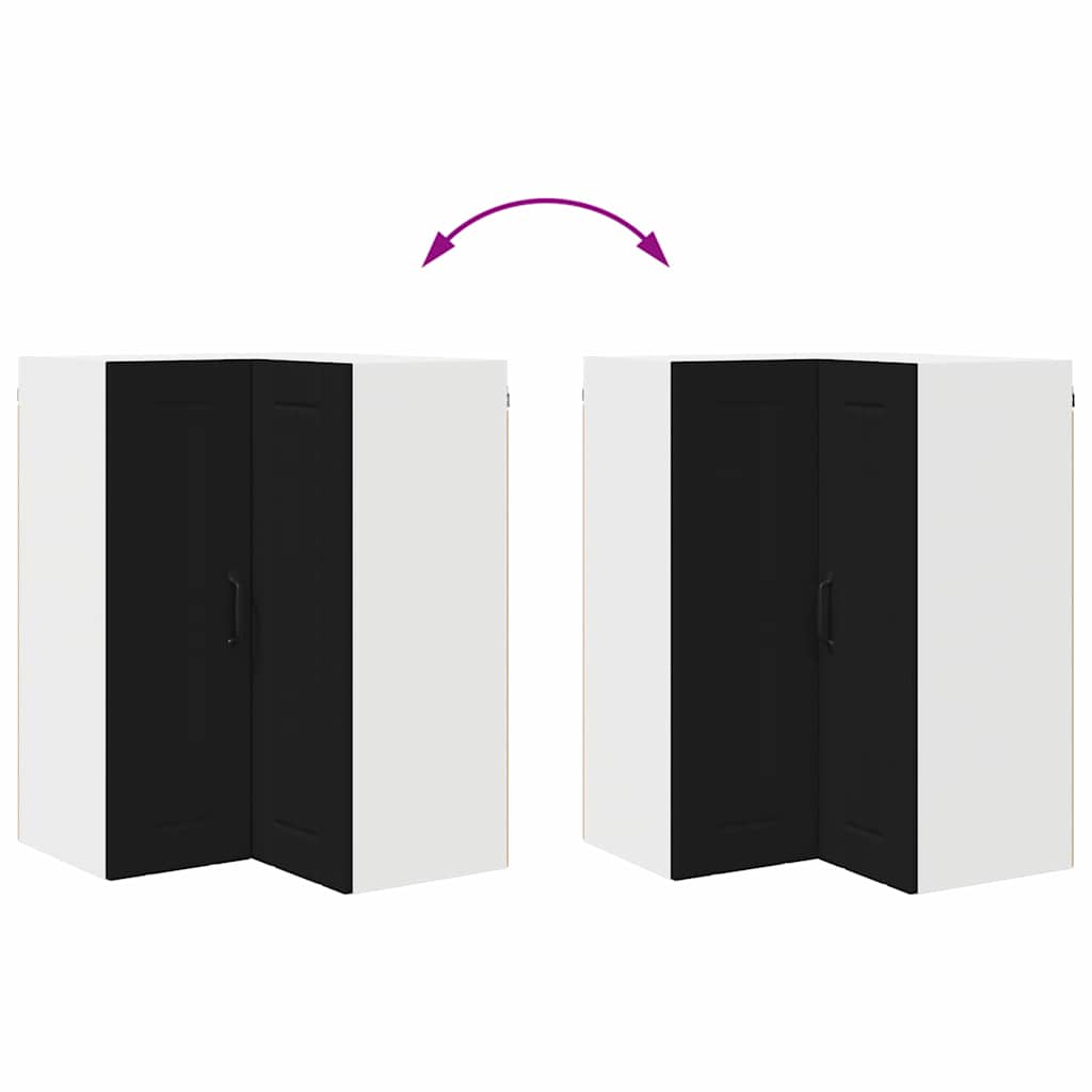 Vegghjørneskap LUCCA Svart 57 x 57 x 80 cm Konstruert tre