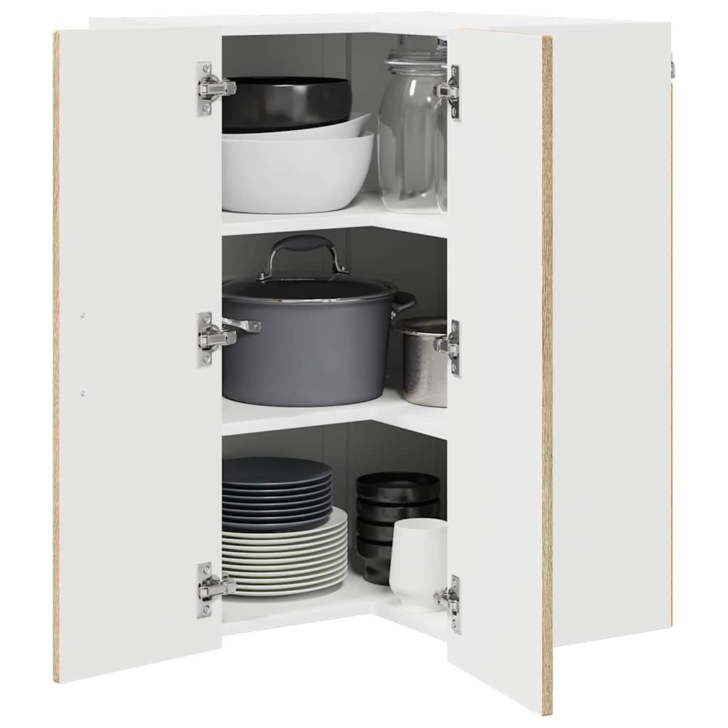 Vegghjørneskap LUCCA Sonoma eik 57 x 57 x 80 cm Konstruert tre
