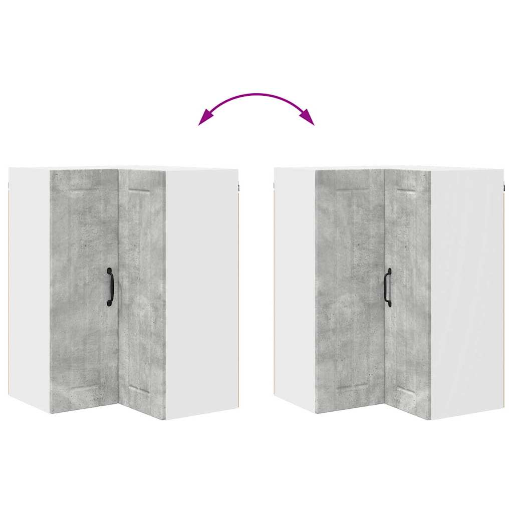 Vegghjørneskap LUCCA Betonggrå 57 x 57 x 80 cm Konstruert tre
