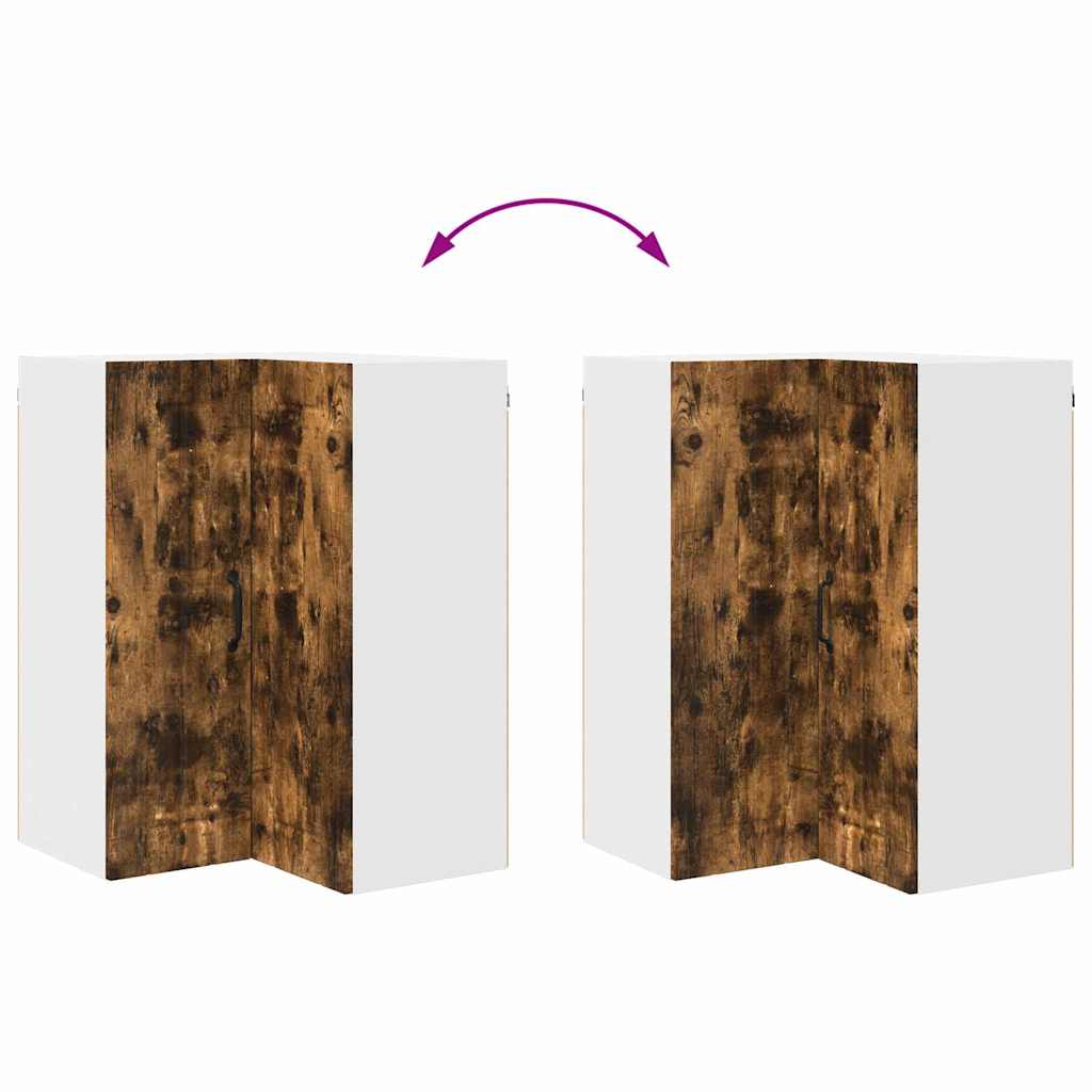 Vegghjørneskap LUCCA Røkt Eik 57 x 57 x 80 cm Konstruert tre