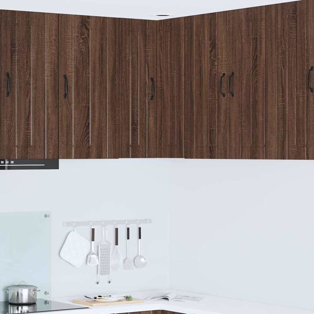Vegghjørneskap LUCCA Brun eik 57 x 57 x 80 cm Konstruert tre