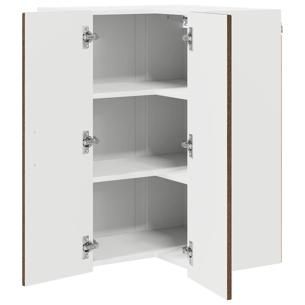 Vegghjørneskap LUCCA Brun eik 57 x 57 x 80 cm Konstruert tre