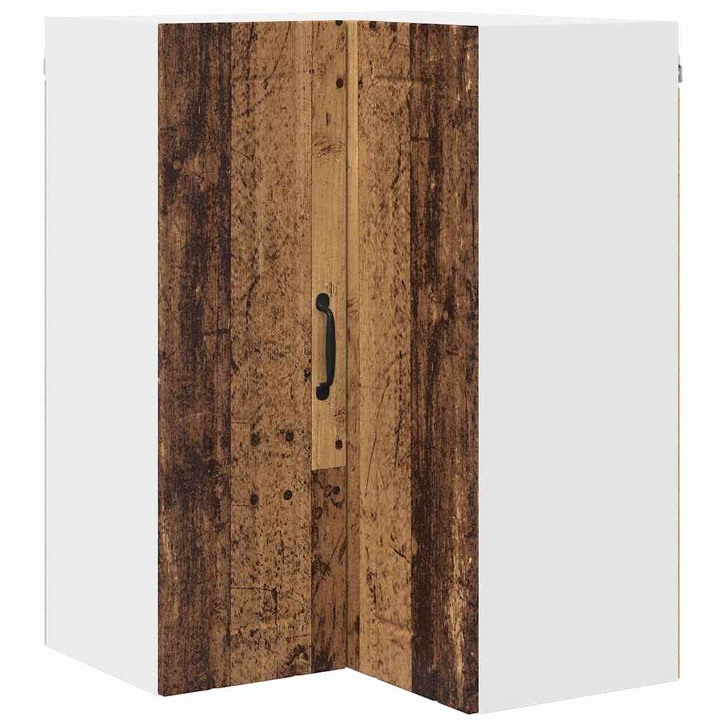 Vegghjørneskap LUCCA Gammelt tre 57 x 57 x 80 cm Konstruert tre