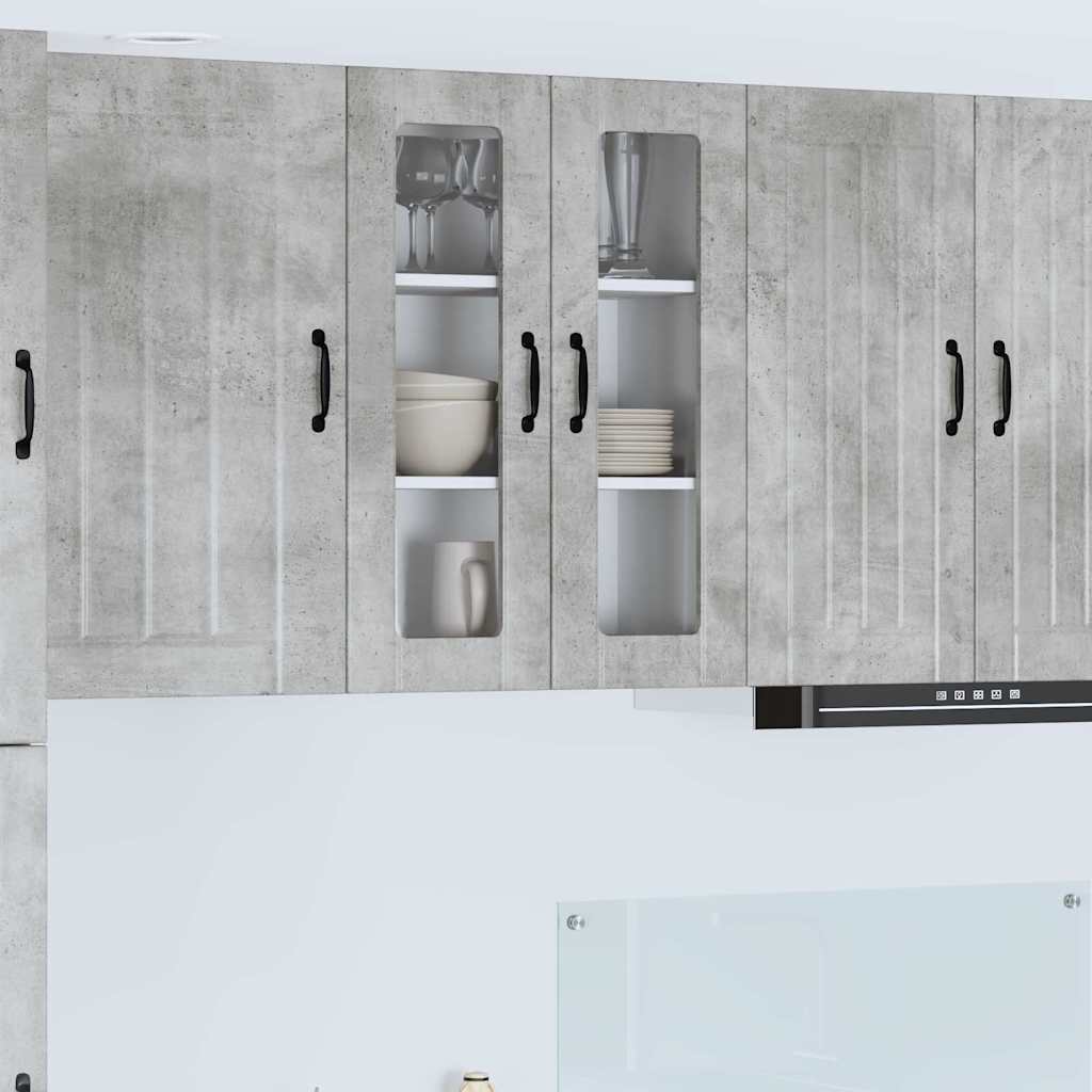 Vegghylle LUCCA Betonggrå 60 x 31 x 80 cm Konstruert tre