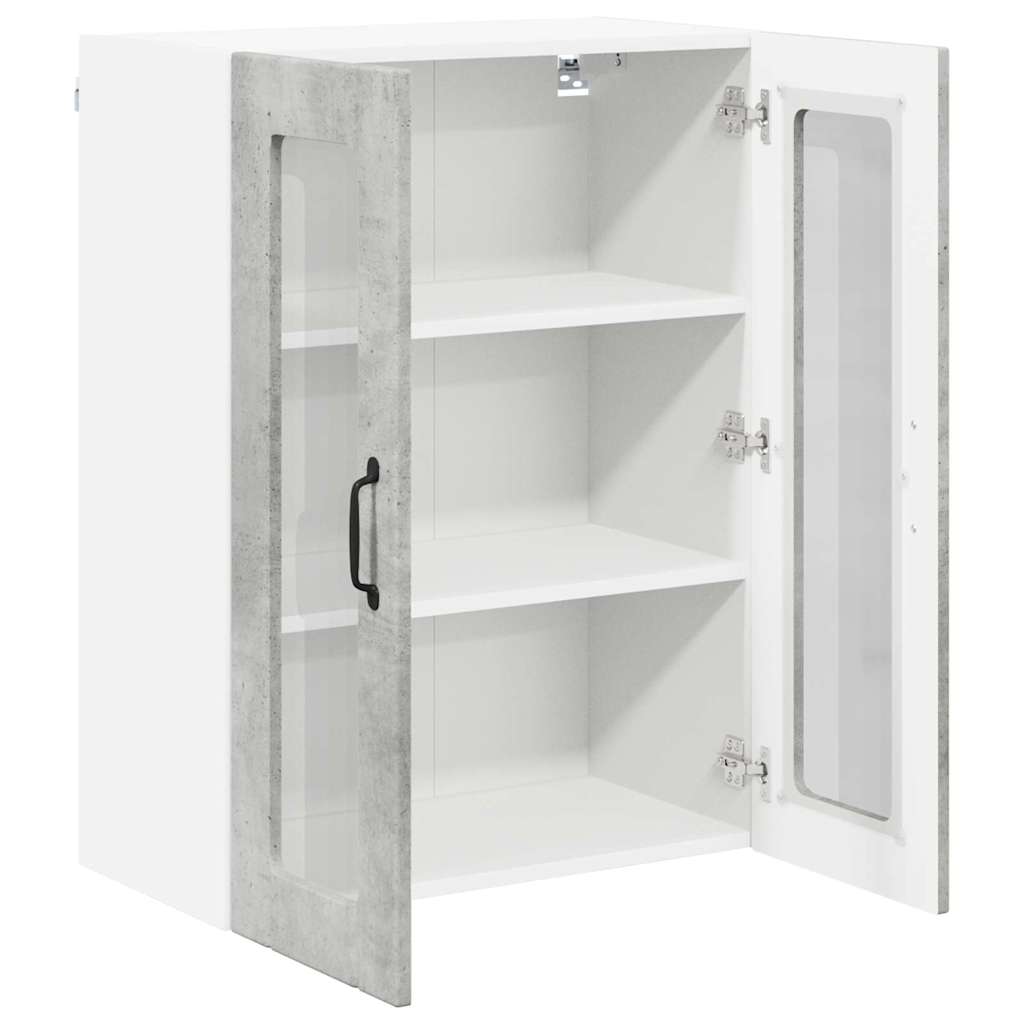 Vegghylle LUCCA Betonggrå 60 x 31 x 80 cm Konstruert tre