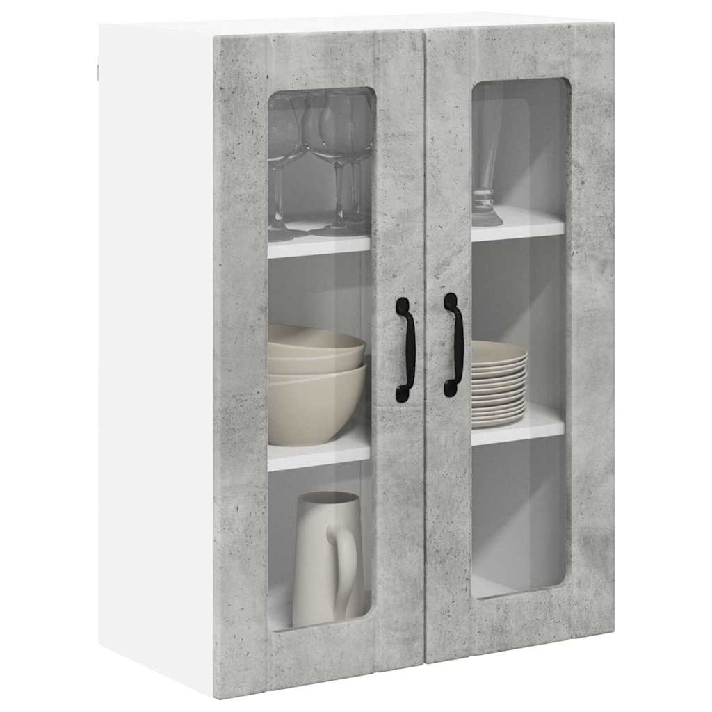 Vegghylle LUCCA Betonggrå 60 x 31 x 80 cm Konstruert tre