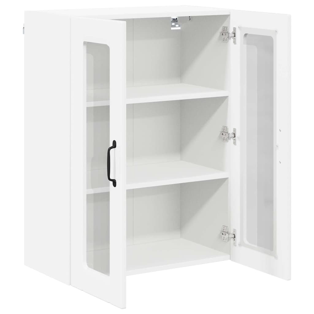 Vegghylle LUCCA Høgglans hvit 60 x 31 x 80 cm Konstruert tre