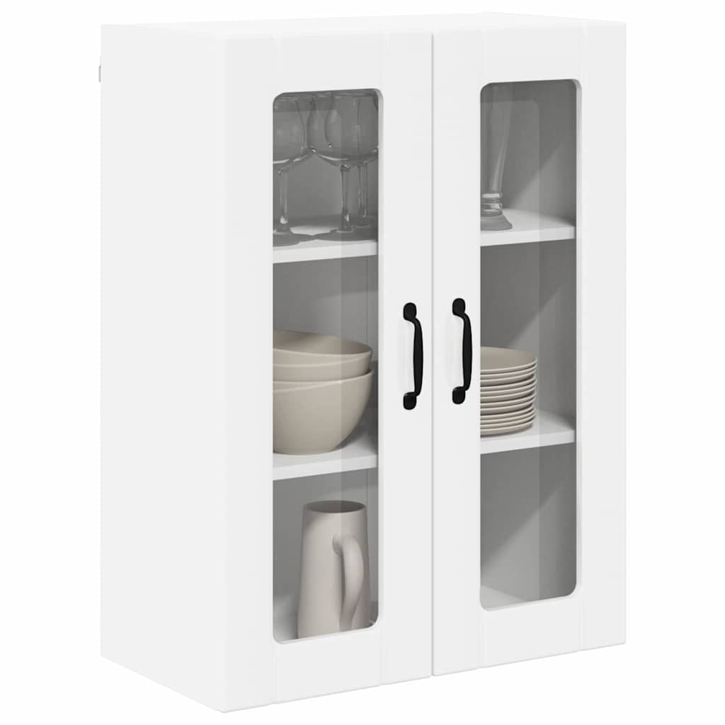 Vegghylle LUCCA Høgglans hvit 60 x 31 x 80 cm Konstruert tre