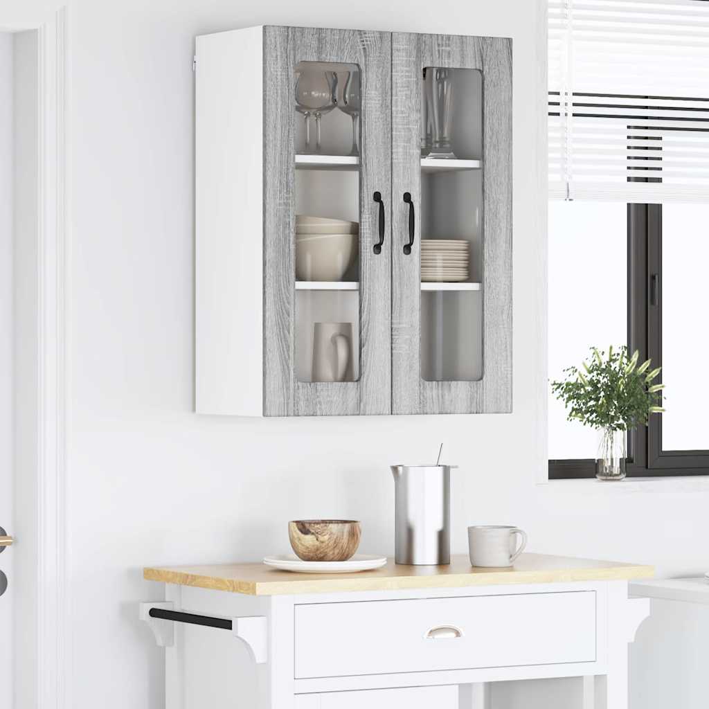 Vegghylle LUCCA Grå sonoma 60 x 31 x 80 cm Konstruert tre