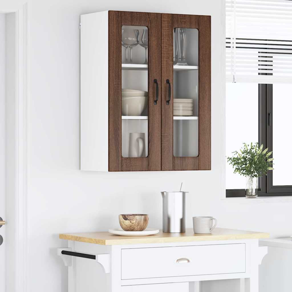 Vegghylle LUCCA Brun eik 60 x 31 x 80 cm Konstruert tre