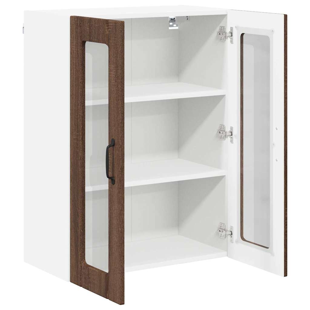 Vegghylle LUCCA Brun eik 60 x 31 x 80 cm Konstruert tre
