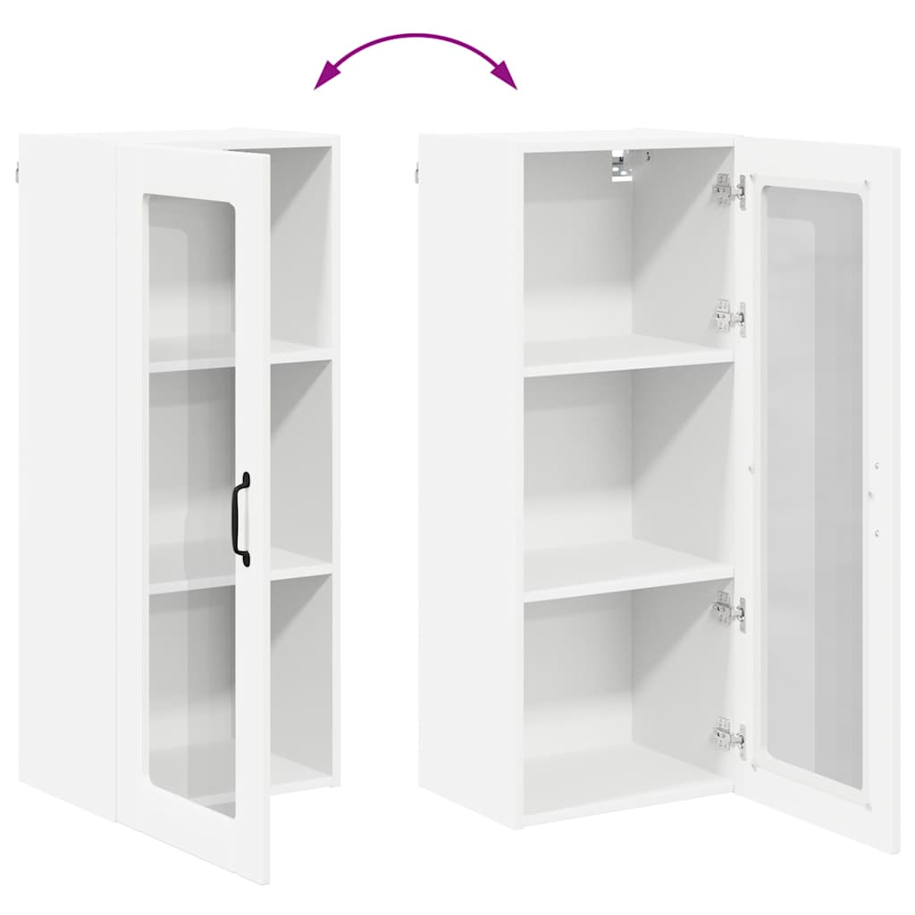 Vegghylle LUCCA Hvit 40 x 31 x 100 cm Konstruert tre