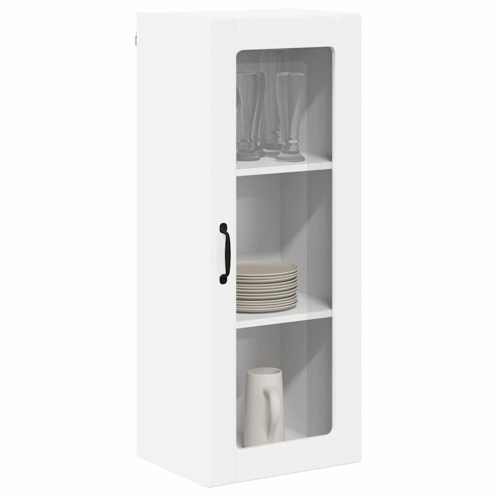 Vegghylle LUCCA Høgglans hvit 40 x 31 x 100 cm Konstruert tre