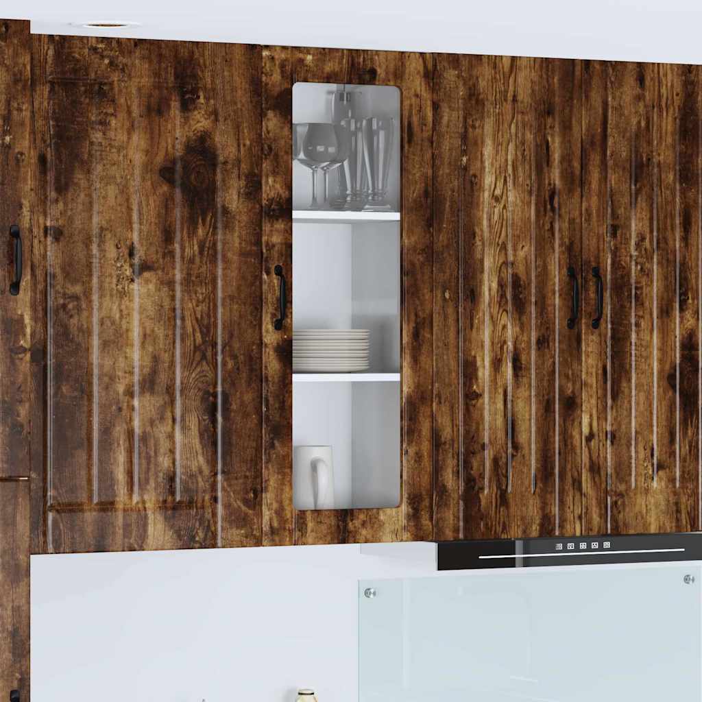 Vegghylle LUCCA Røkt Eik 40 x 31 x 100 cm Konstruert tre