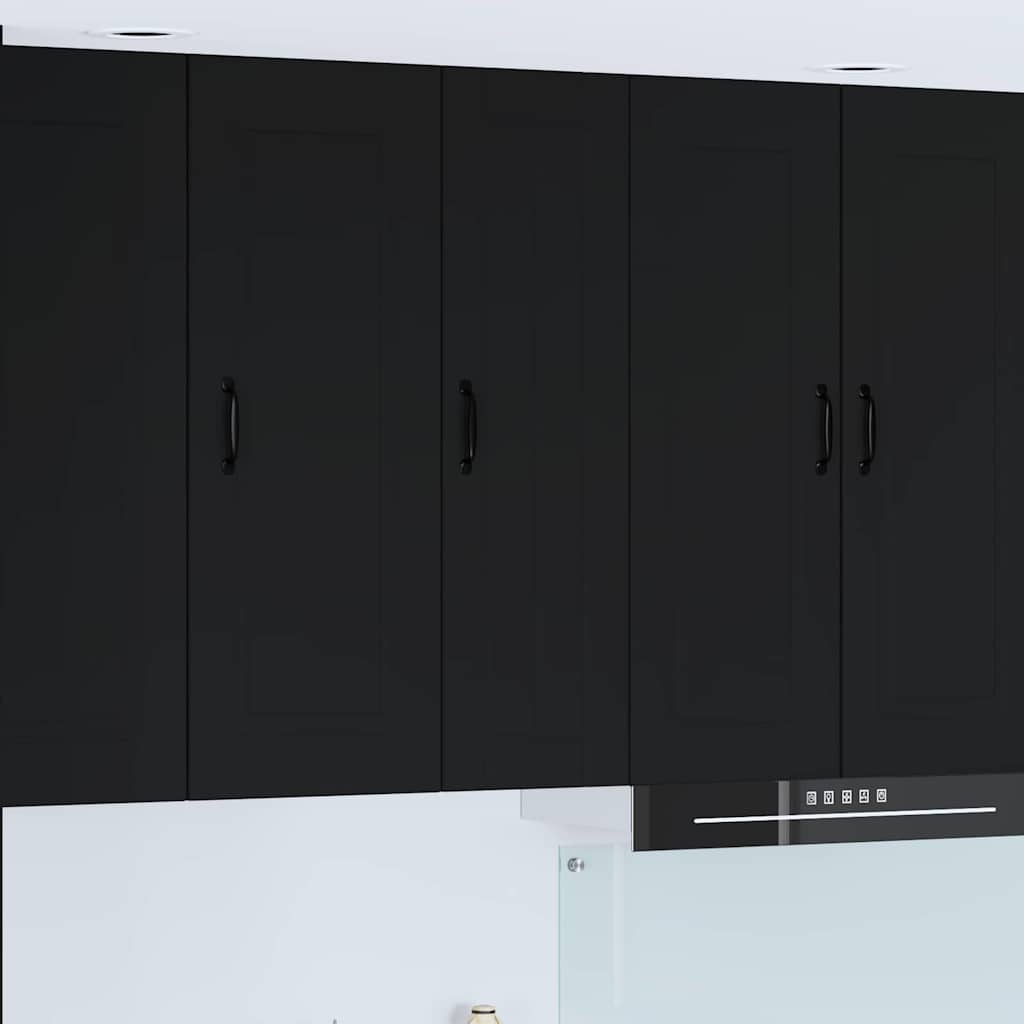 Veggskap LUCCA Svart 30 x 31 x 100 cm Konstruert tre
