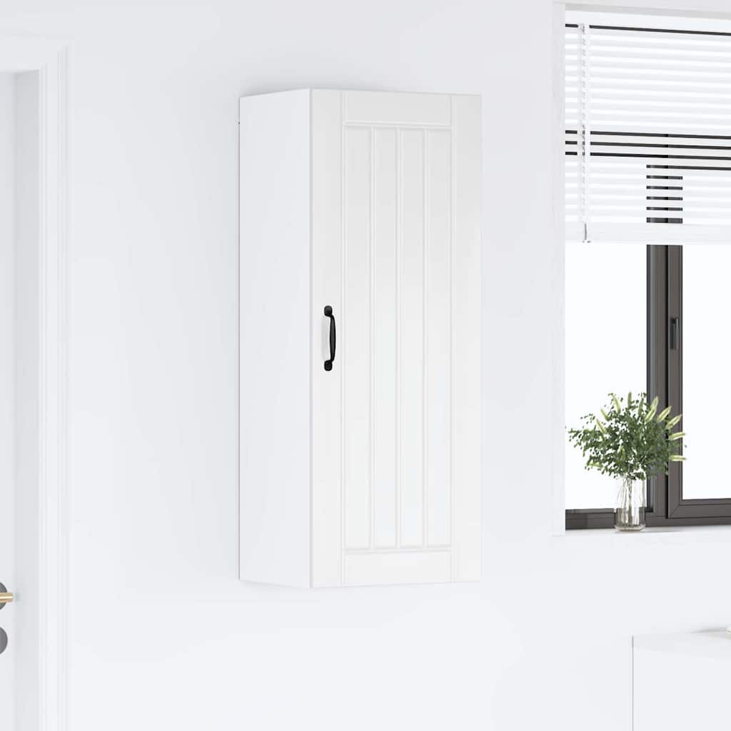 Veggskap LUCCA Høgglans hvit 40 x 31 x 100 cm Konstruert tre