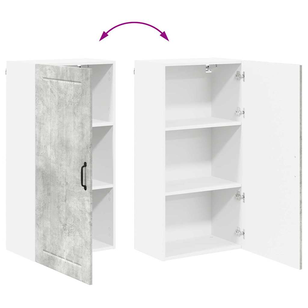 Veggskap LUCCA Betonggrå 50 x 31 x 100 cm Konstruert tre