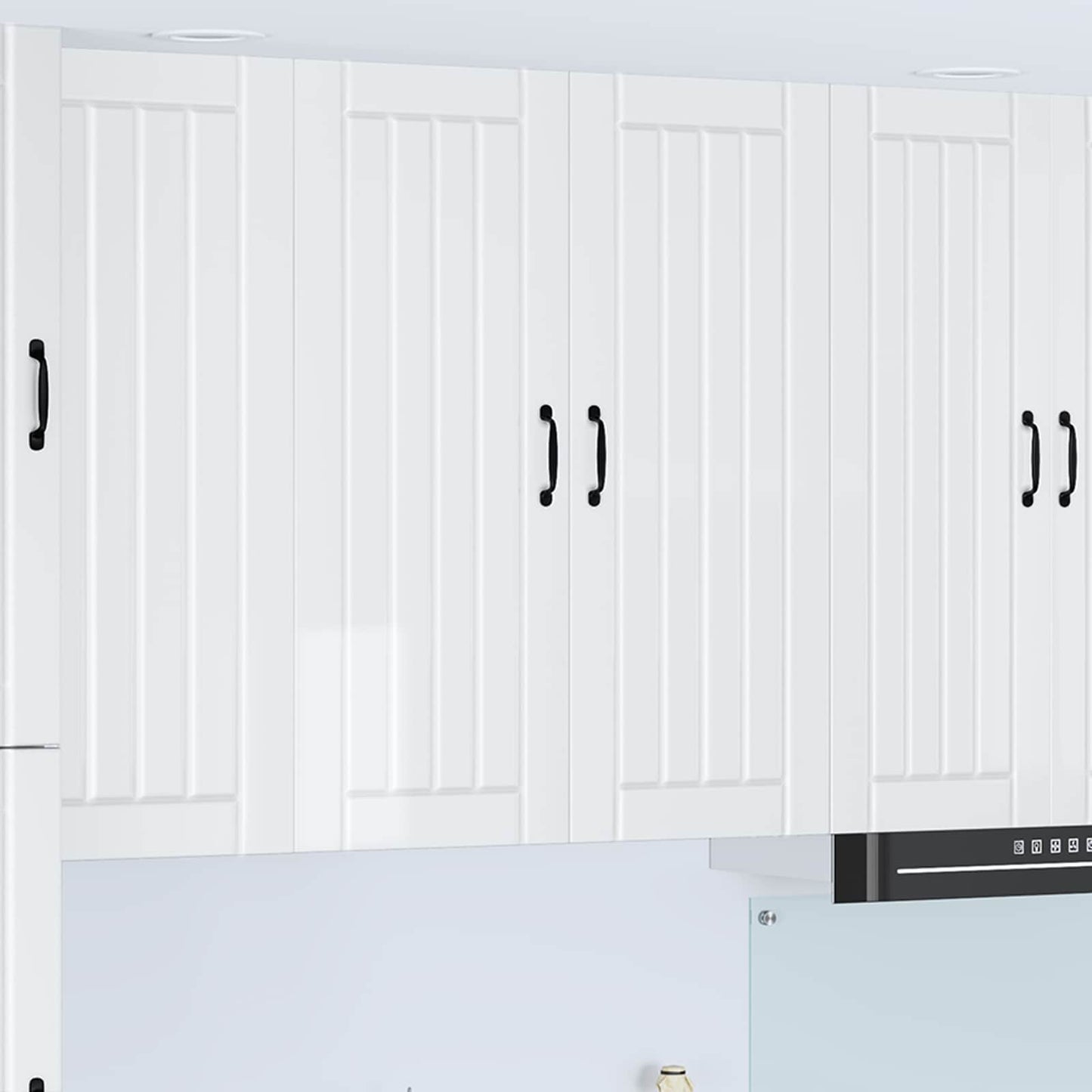 Veggskap LUCCA Høgglans hvit 80 x 31 x 100 cm Konstruert tre