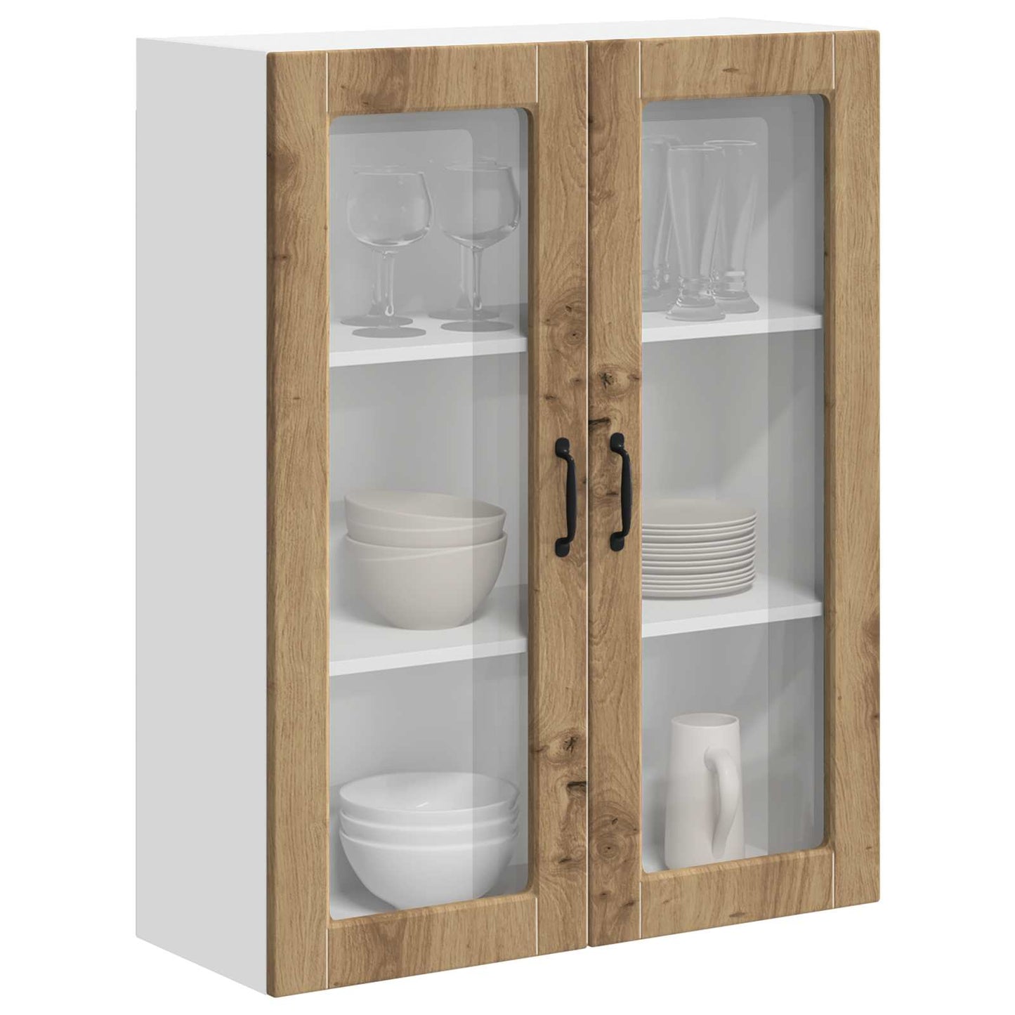 Vegghylle LUCCA Artisan eik 80 x 31 x 100 cm Konstruert tre