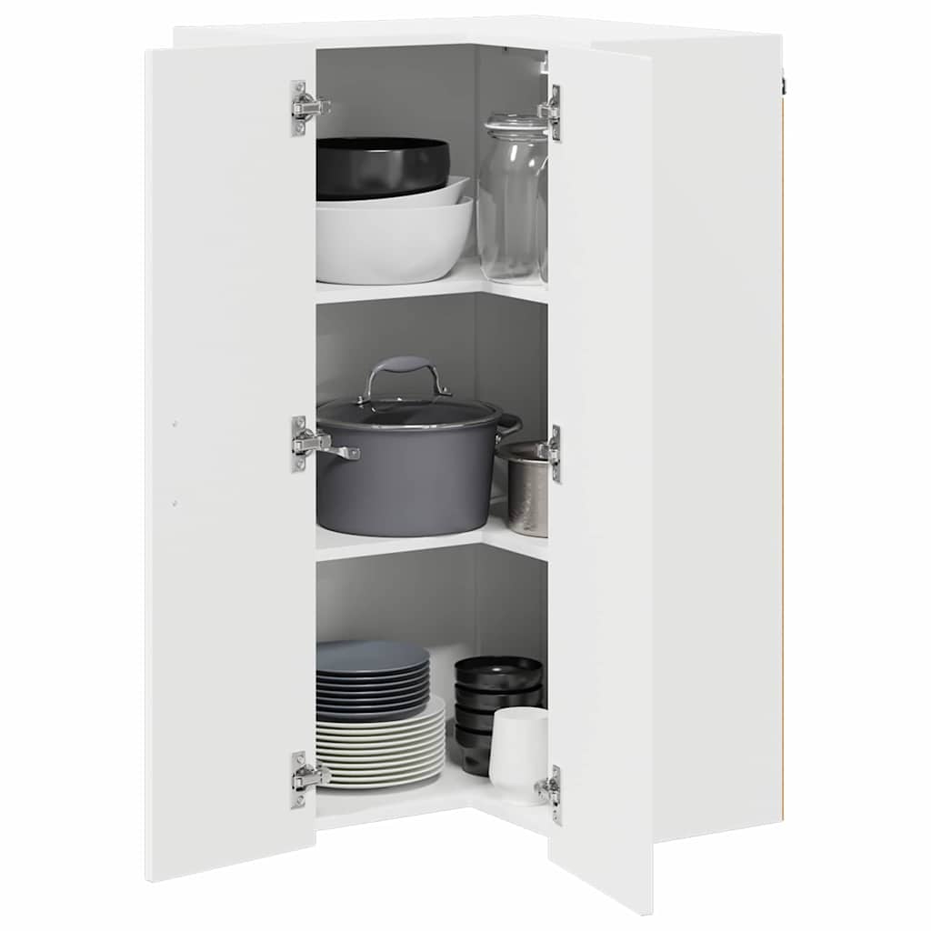 Vegghjørneskap LUCCA Hvit 57 x 57 x 100 cm Konstruert tre