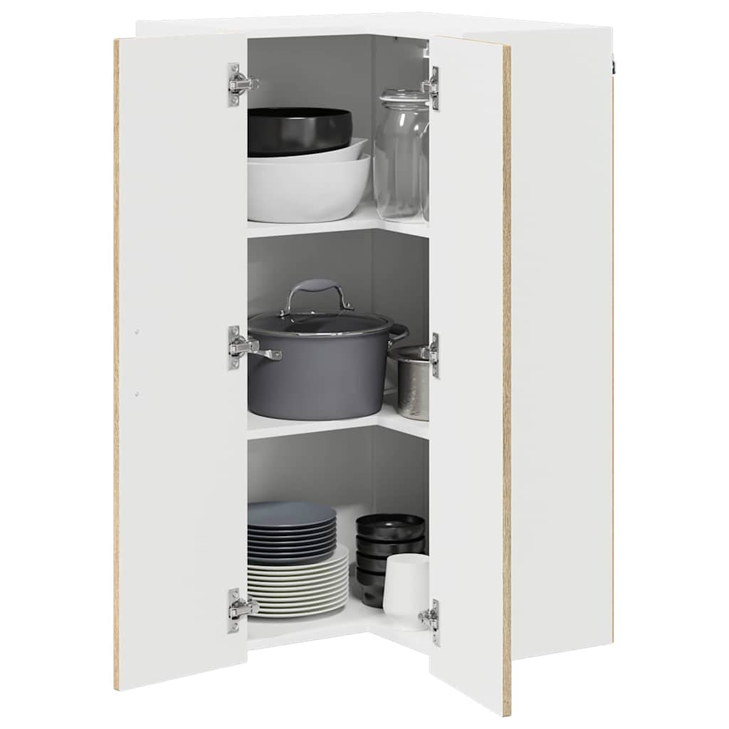 Vegghjørneskap LUCCA Sonoma eik 57 x 57 x 100 cm Konstruert tre