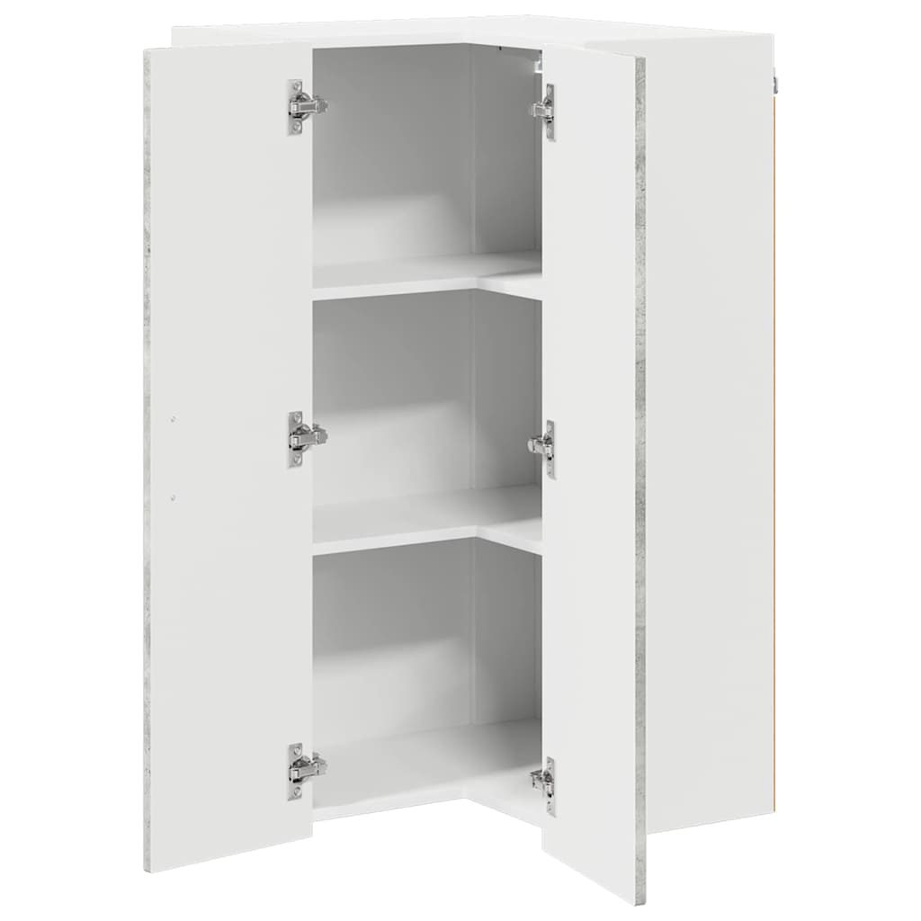 Vegghjørneskap LUCCA Betonggrå 57 x 57 x 100 cm Konstruert tre