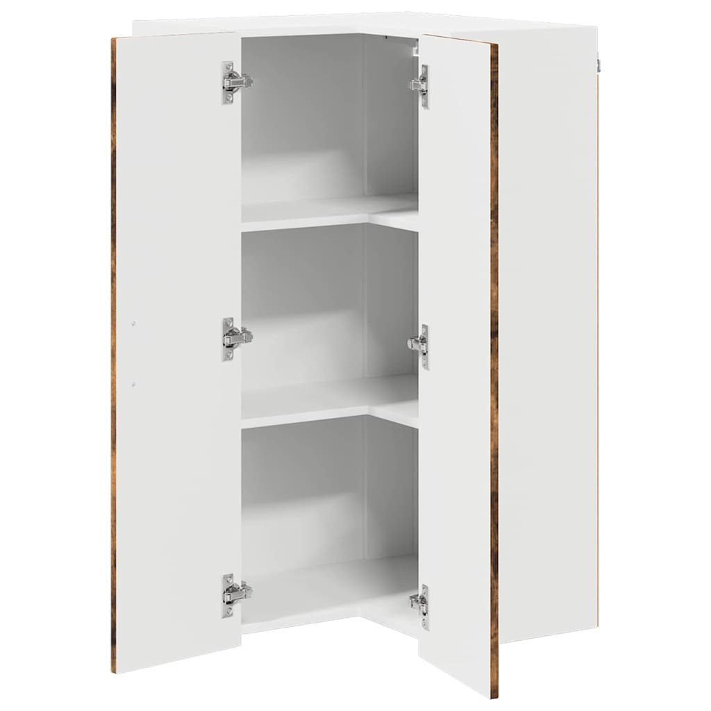 Vegghjørneskap LUCCA Røkt Eik 57 x 57 x 100 cm Konstruert tre