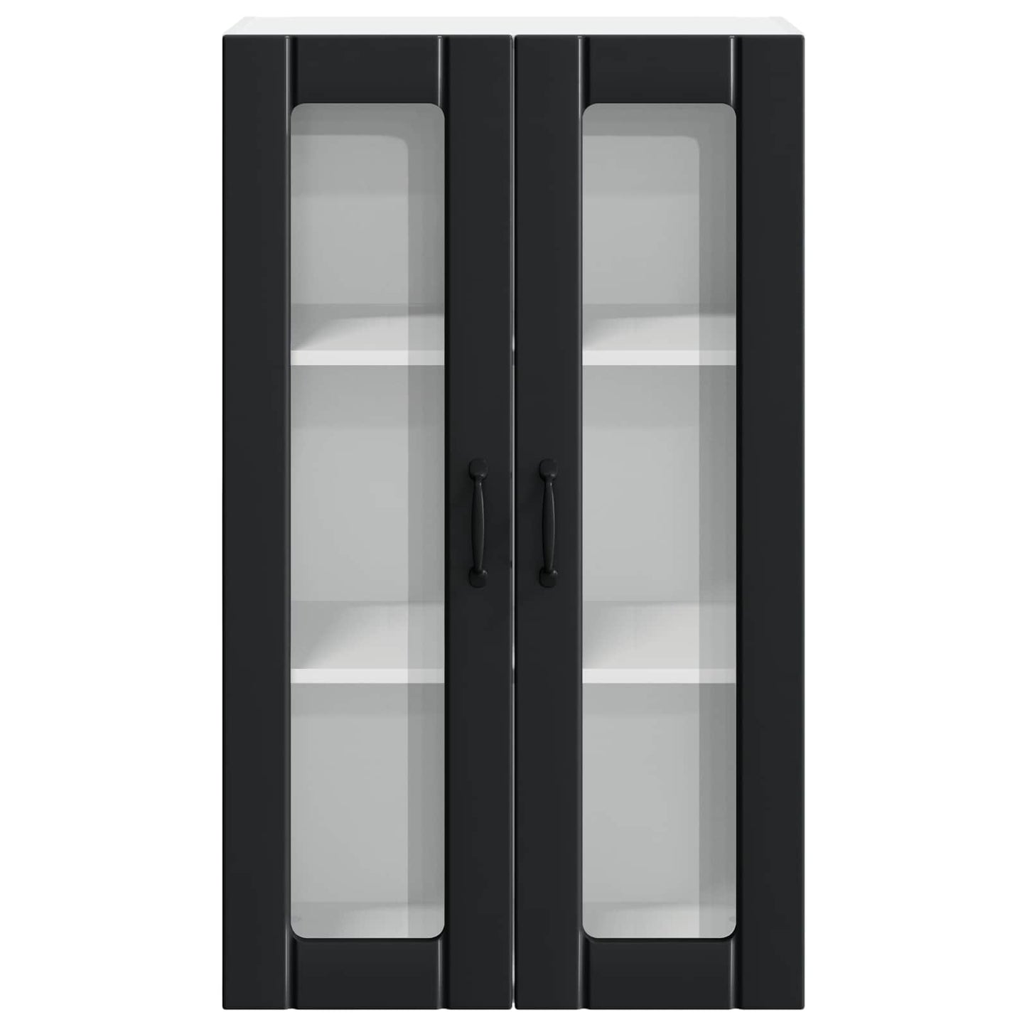 Vegghylle LUCCA Svart 60 x 31 x 100 cm Konstruert tre