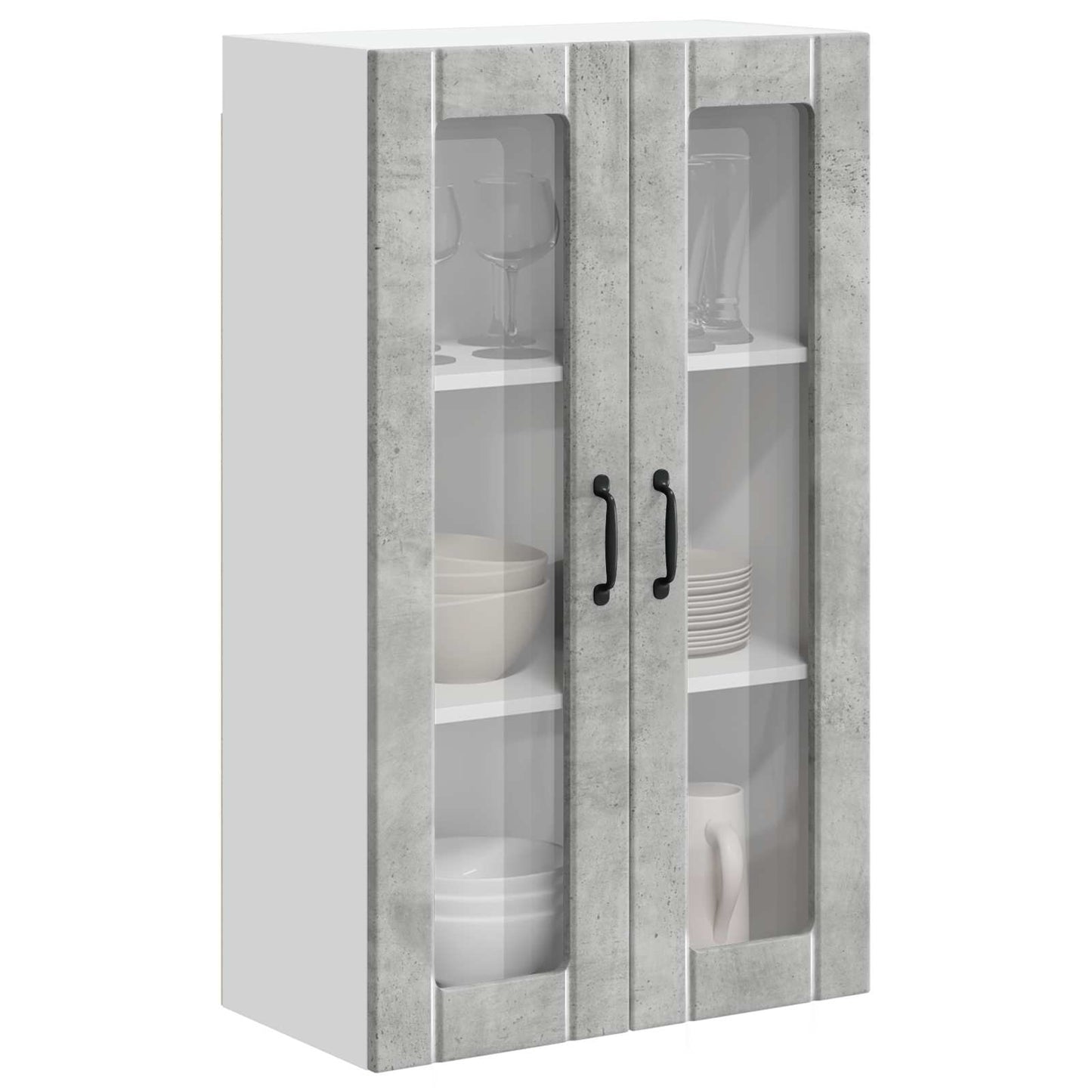 Vegghylle LUCCA Betonggrå 60 x 31 x 100 cm Konstruert tre