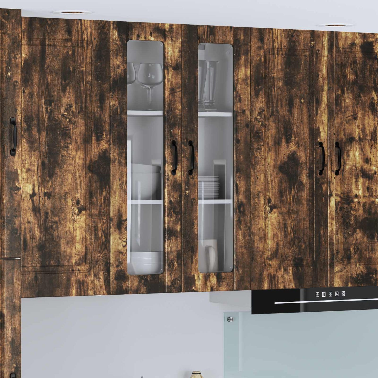 Vegghylle LUCCA Røkt Eik 60 x 31 x 100 cm Konstruert tre