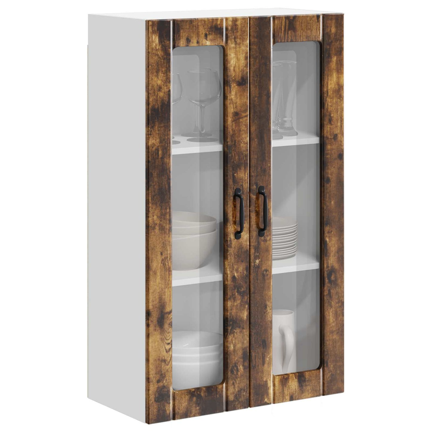 Vegghylle LUCCA Røkt Eik 60 x 31 x 100 cm Konstruert tre