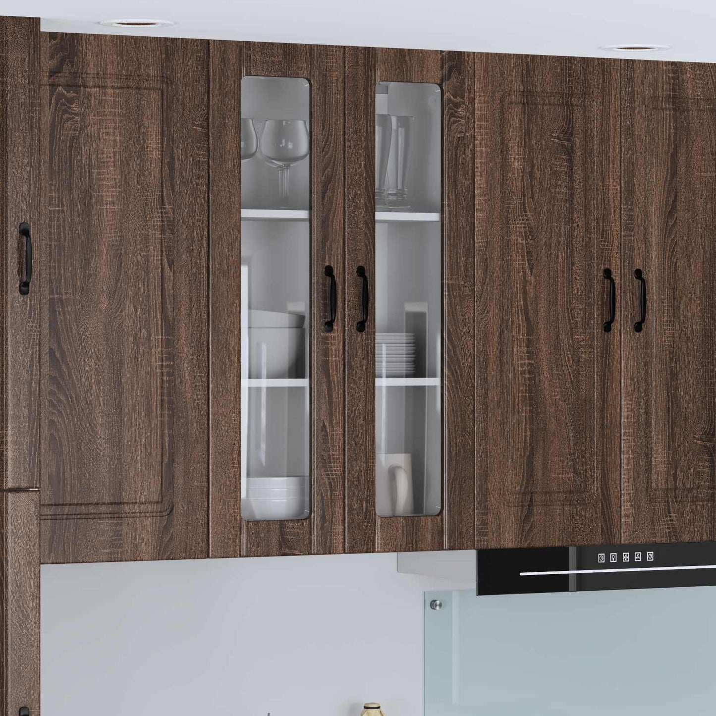 Vegghylle LUCCA Brun eik 60 x 31 x 100 cm Konstruert tre