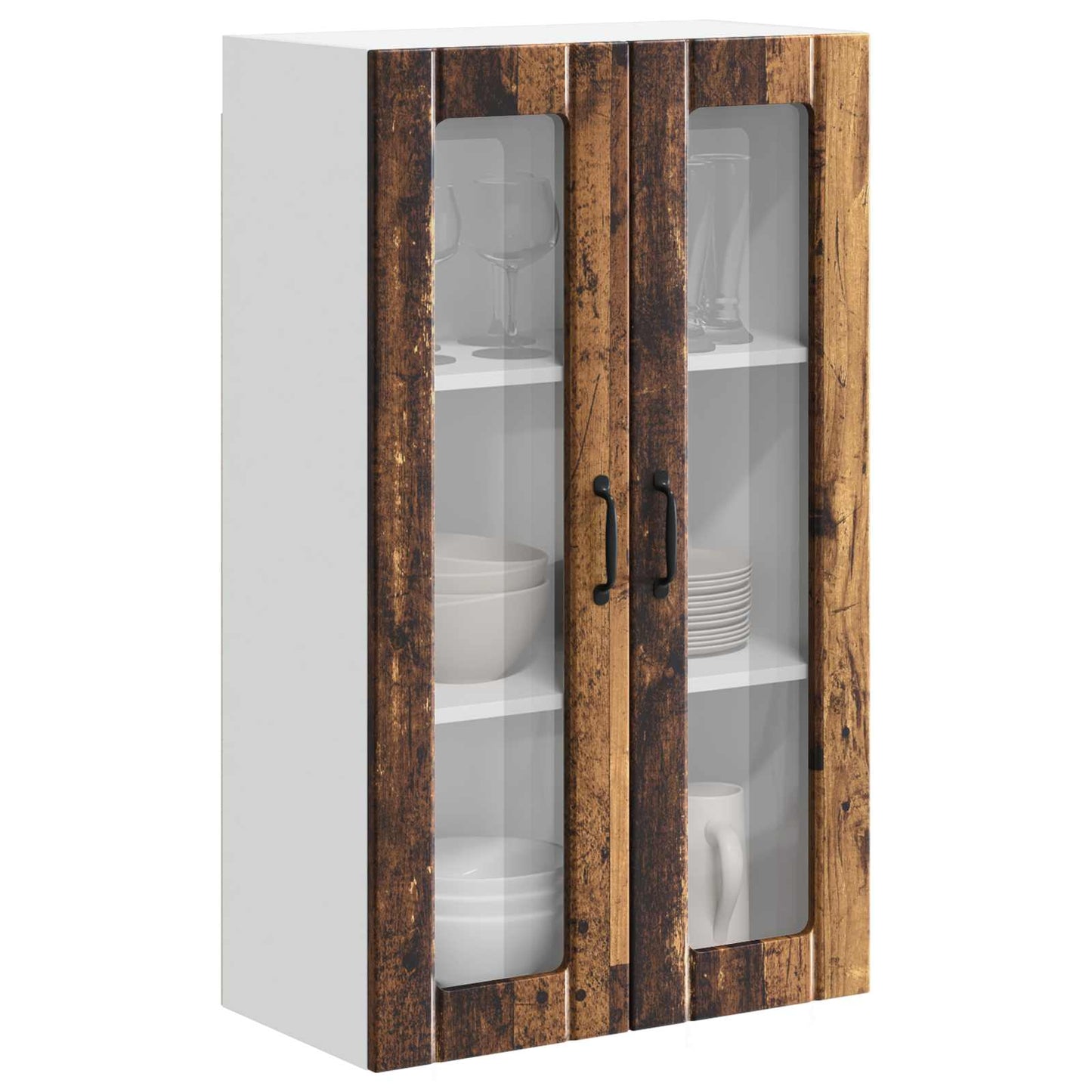 Vegghylle LUCCA Gammelt tre 60 x 31 x 100 cm Konstruert tre