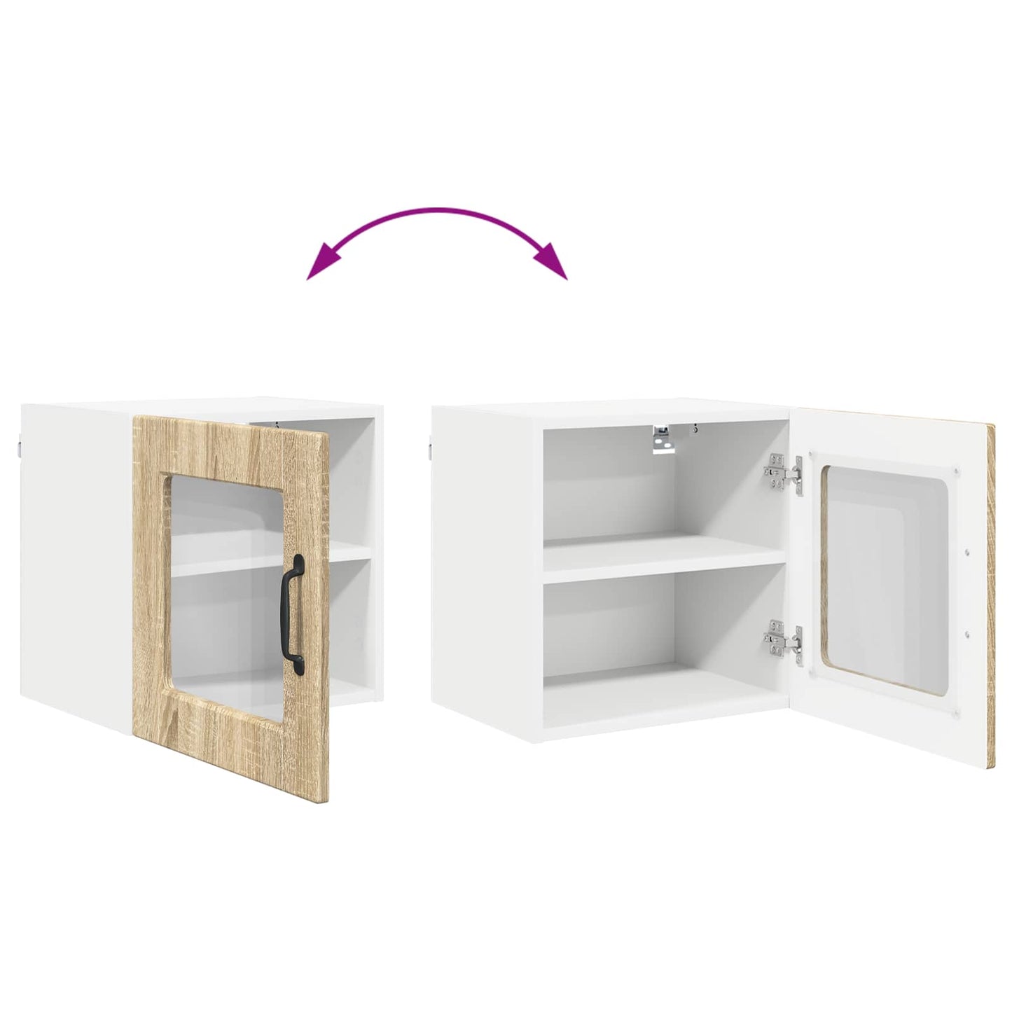 Vegghylle PORTO Sonoma eik 40 x 31 x 40 cm Konstruert tre