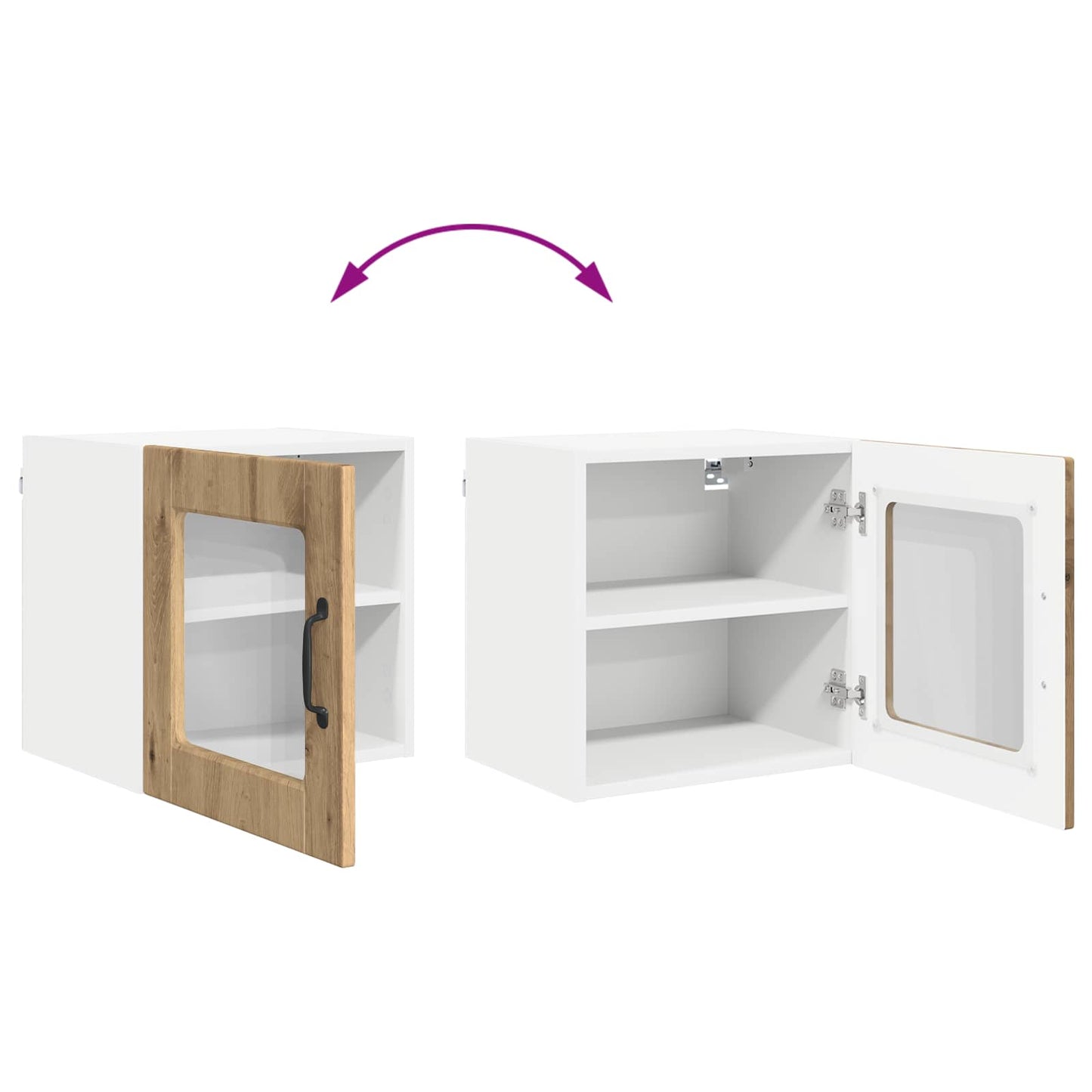 Vegghylle PORTO Artisan Eik 40 x 31 x 40 cm Konstruert tre