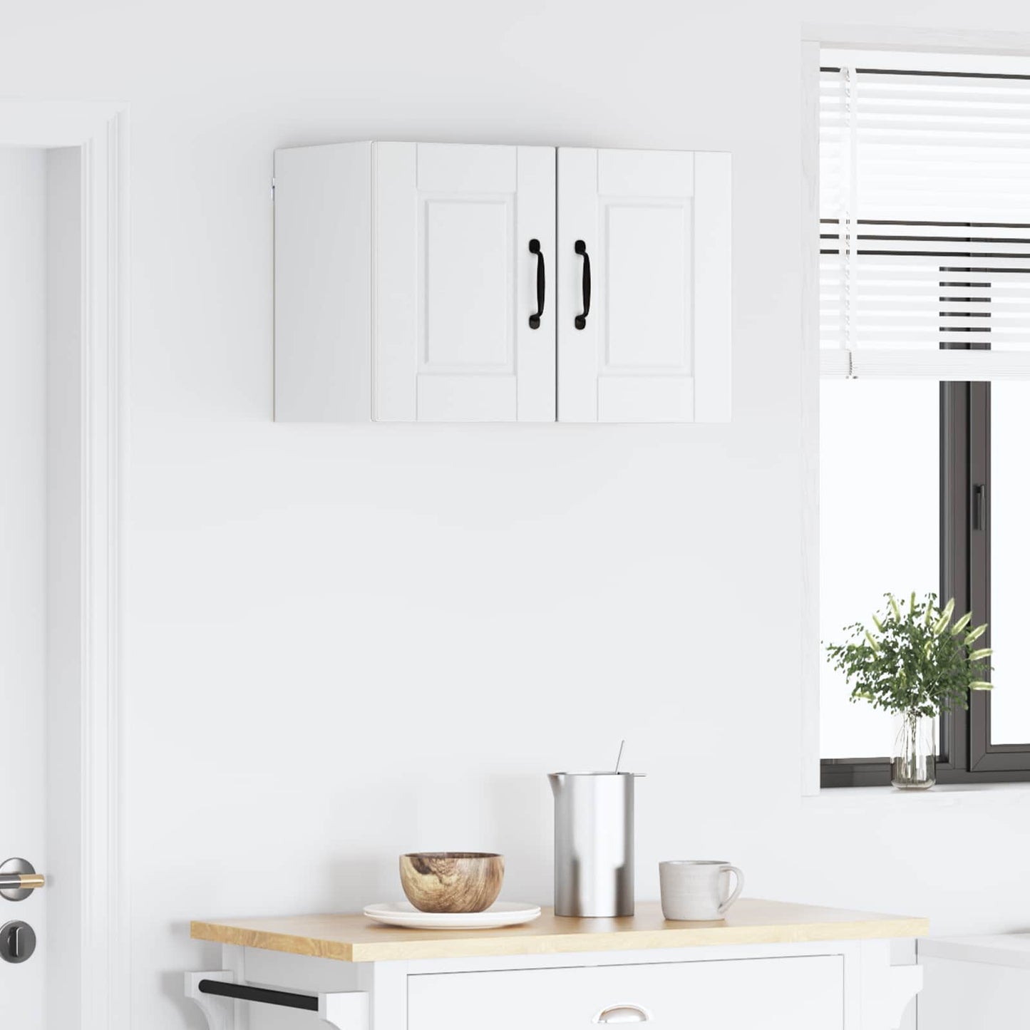 Veggskap PORTO 2 pcs Hvit 30 x 31 x 40 cm Konstruert tre