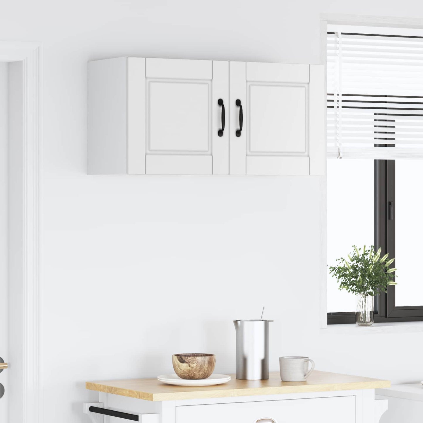 Veggskap PORTO 2 pcs Hvit 40 x 31 x 40 cm Konstruert tre