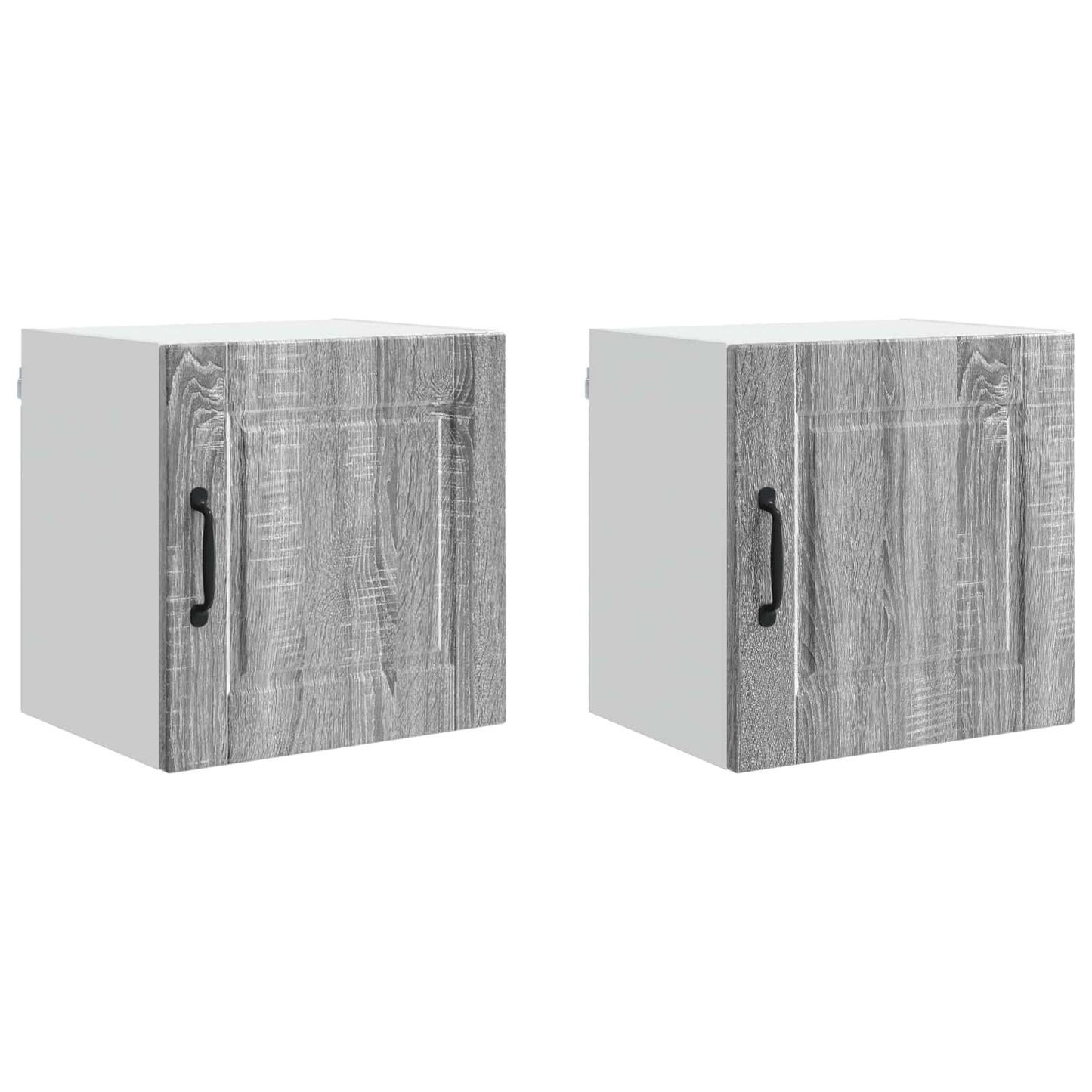 Veggskap PORTO 2 pcs Grå Sonoma 40 x 31 x 40 cm Konstruert tre