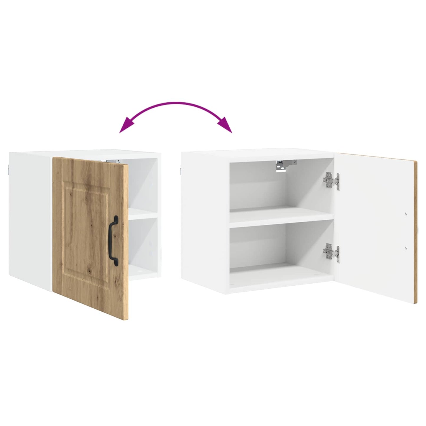 Veggskap PORTO Artisan Eik 40 x 31 x 40 cm Konstruert tre