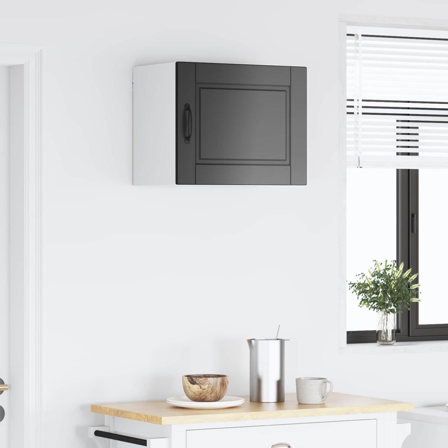 Veggskap PORTO Svart 50 x 31 x 40 cm Konstruert tre