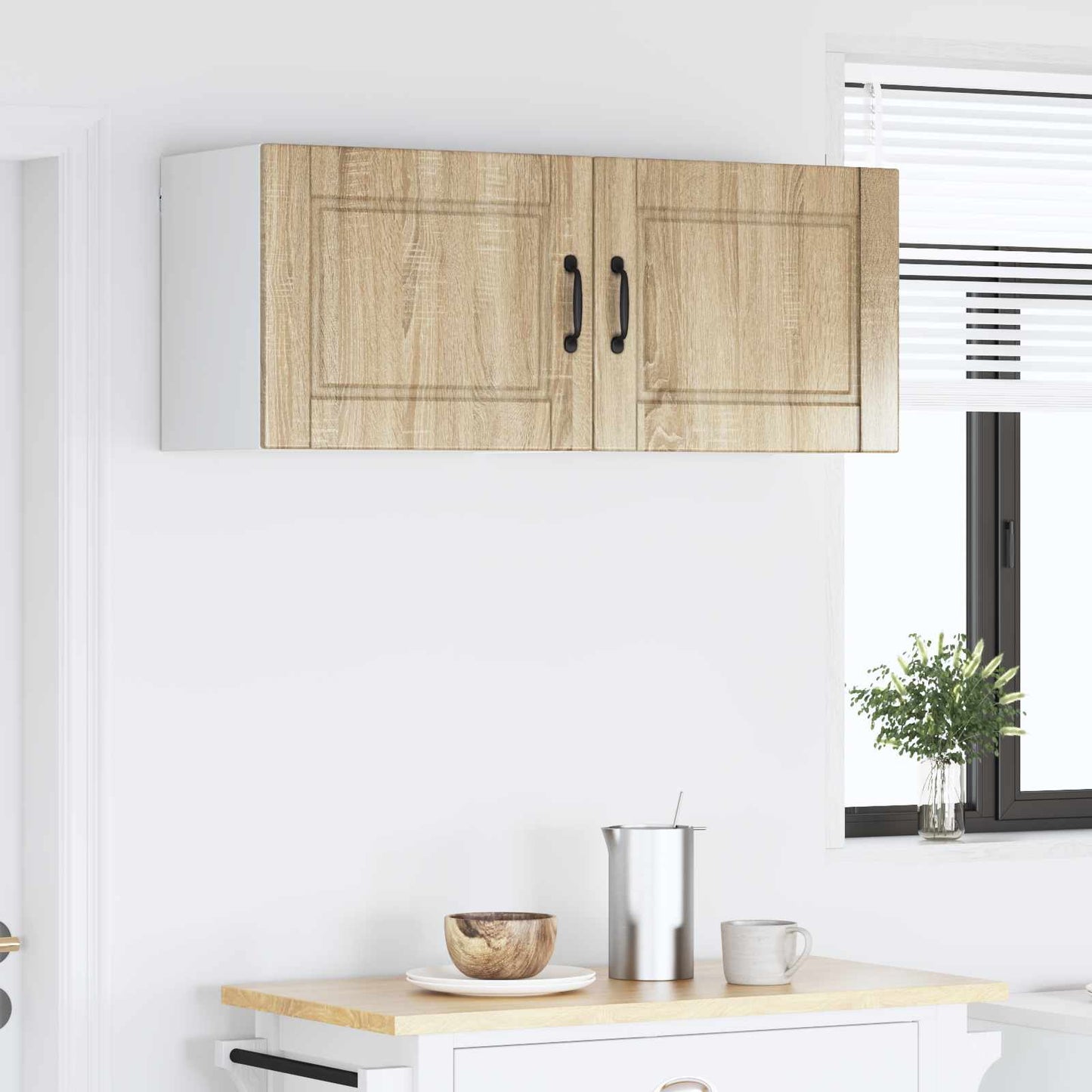 Veggskap PORTO 2 pcs Sonoma eik 50 x 31 x 40 cm Konstruert tre