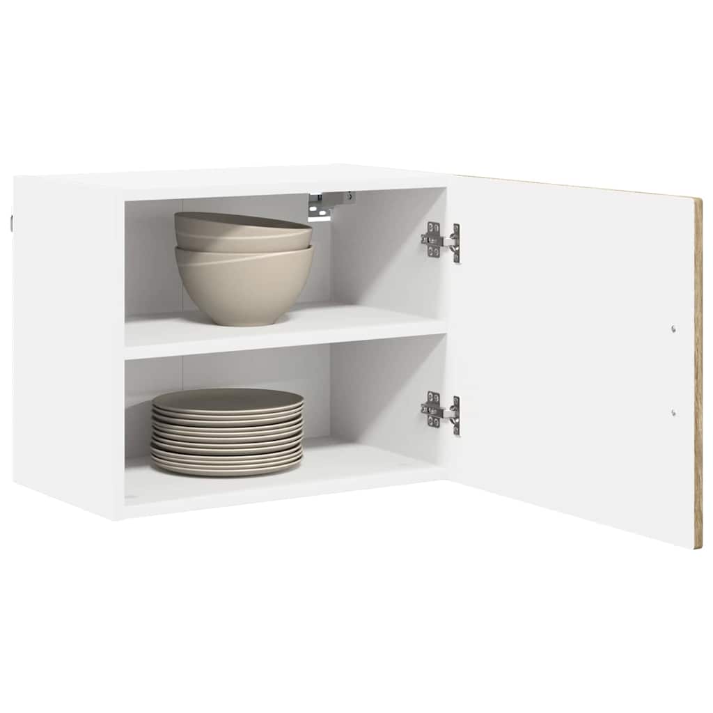 Veggskap PORTO 2 pcs Sonoma eik 50 x 31 x 40 cm Konstruert tre
