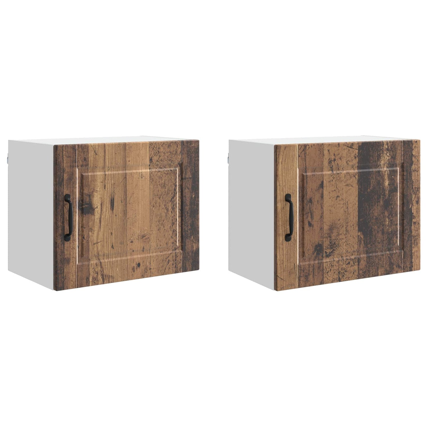 Veggskap PORTO 2 pcs Gammelt tre 50 x 31 x 40 cm Konstruert tre