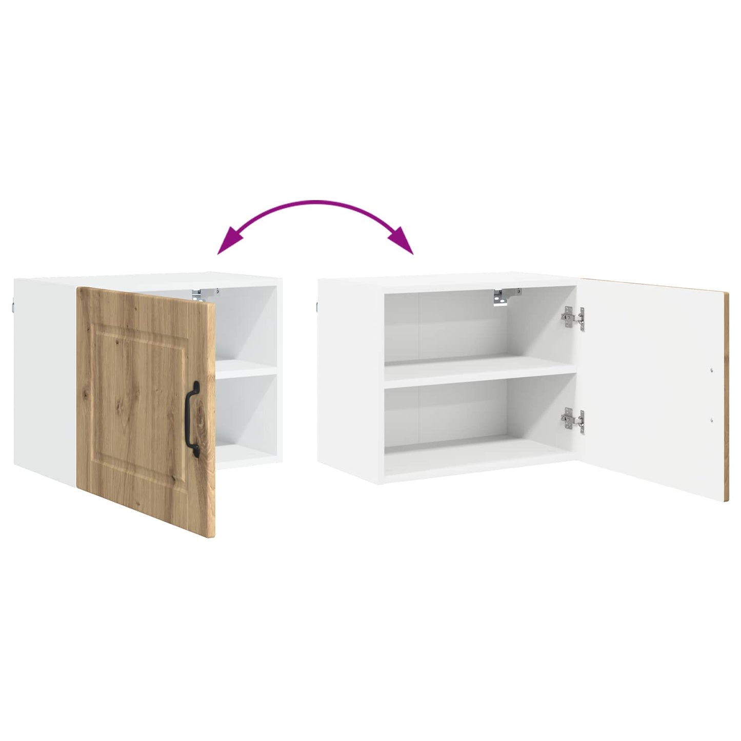 Veggskap PORTO Artisan Eik 50 x 31 x 40 cm Konstruert tre