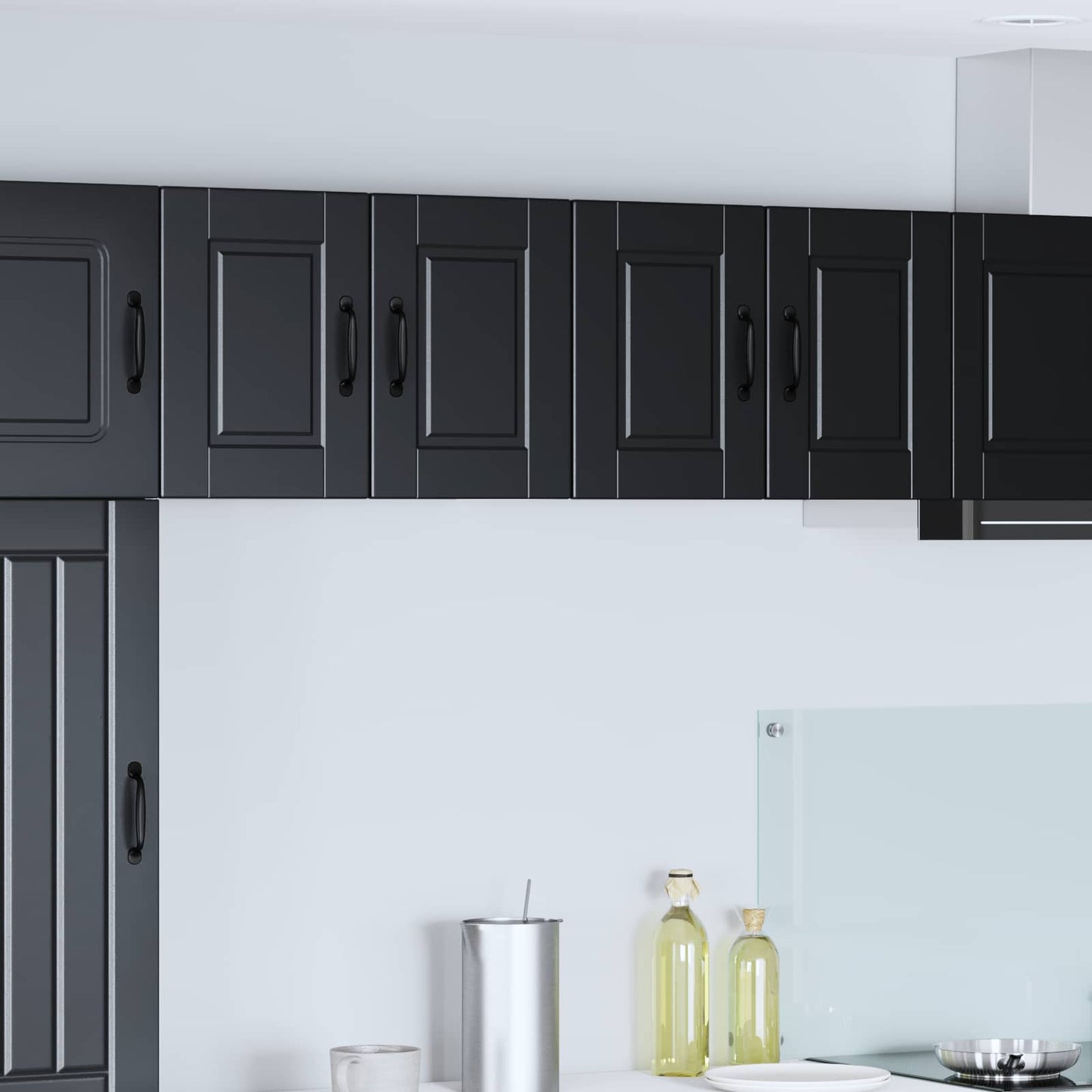 Veggskap PORTO Svart 60 x 31 x 40 cm Konstruert tre