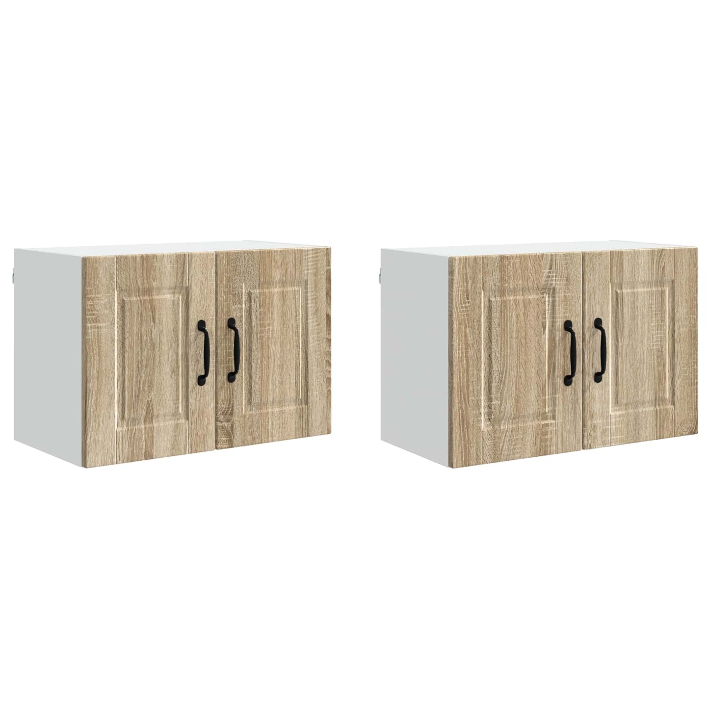 Veggskap PORTO 2 pcs Sonoma eik 60 x 31 x 40 cm Konstruert tre
