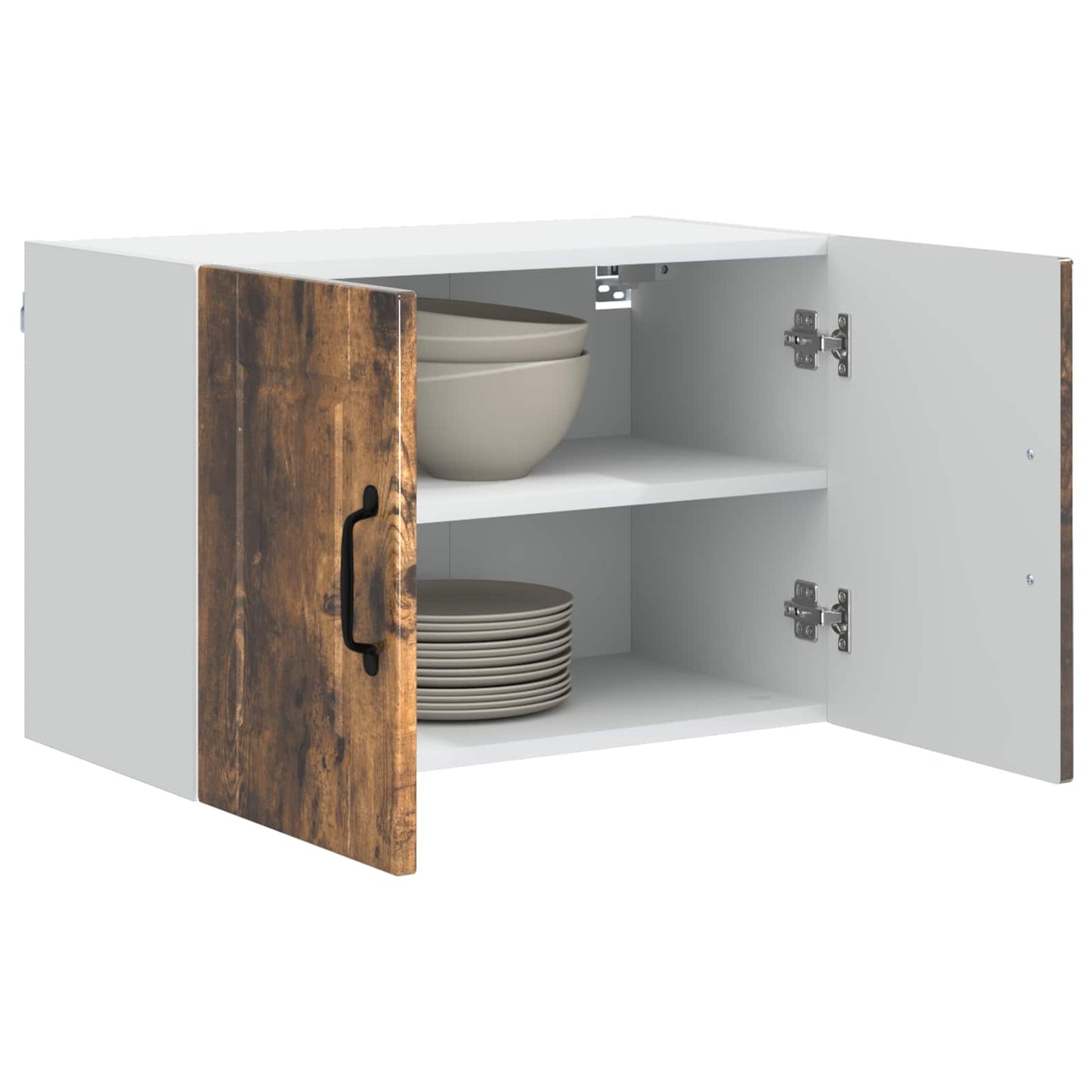 Veggskap PORTO 2 pcs Røkt eik 60 x 31 x 40 cm Konstruert tre