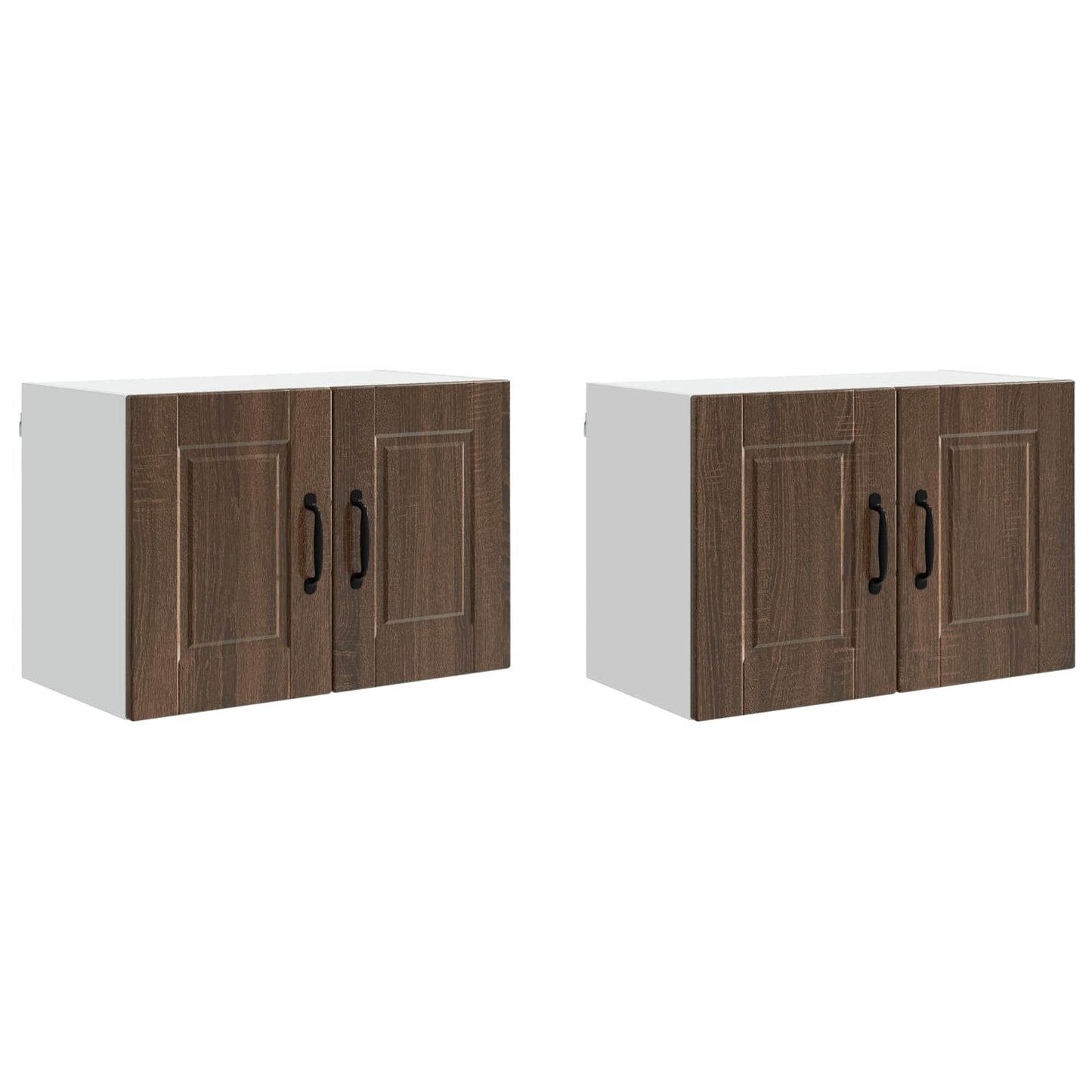 Veggskap PORTO 2 pcs Brun Eik 60 x 31 x 40 cm Konstruert tre