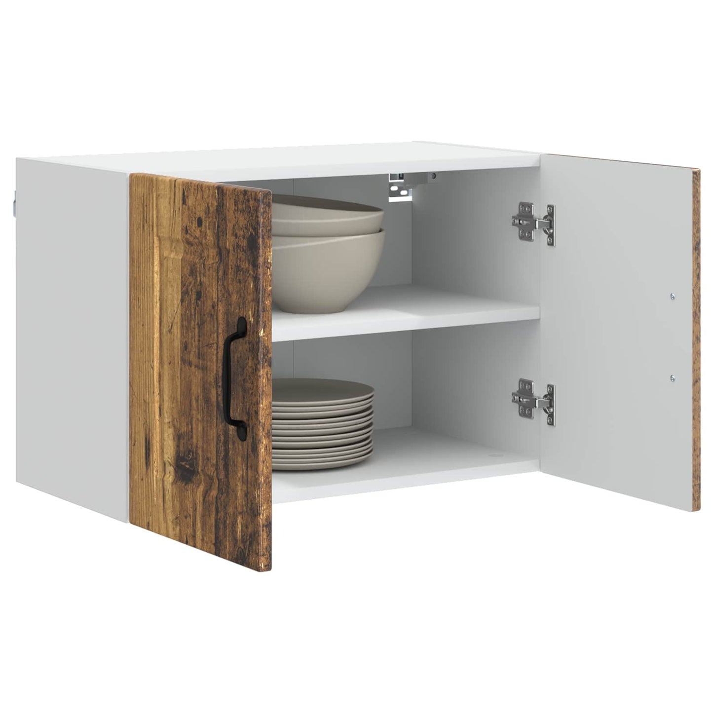 Veggskap PORTO 2 pcs Gammelt tre 60 x 31 x 40 cm Konstruert tre